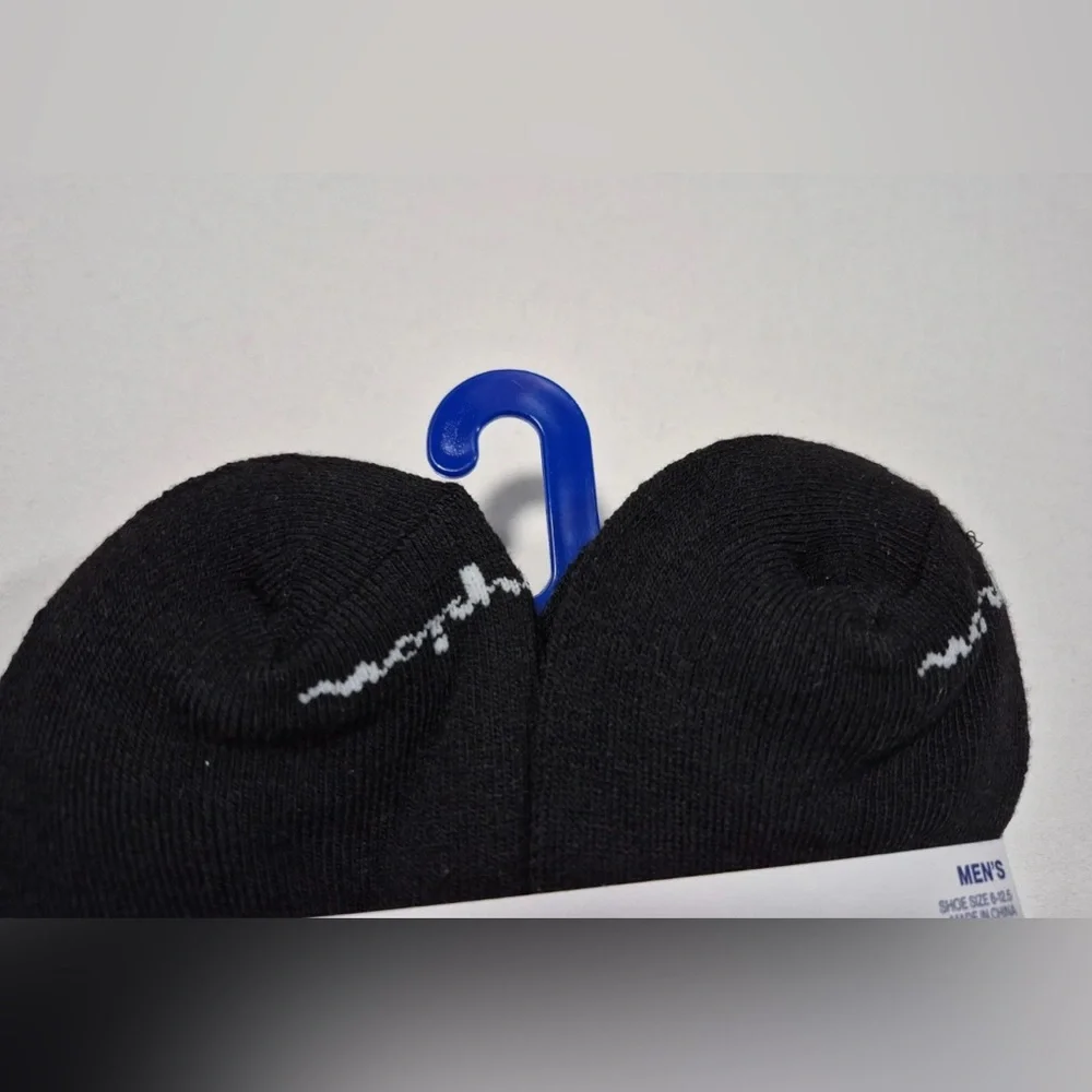 Champion Men’s Performance Cushion Quarter Ankle Socks 6 pairs black size 6-12